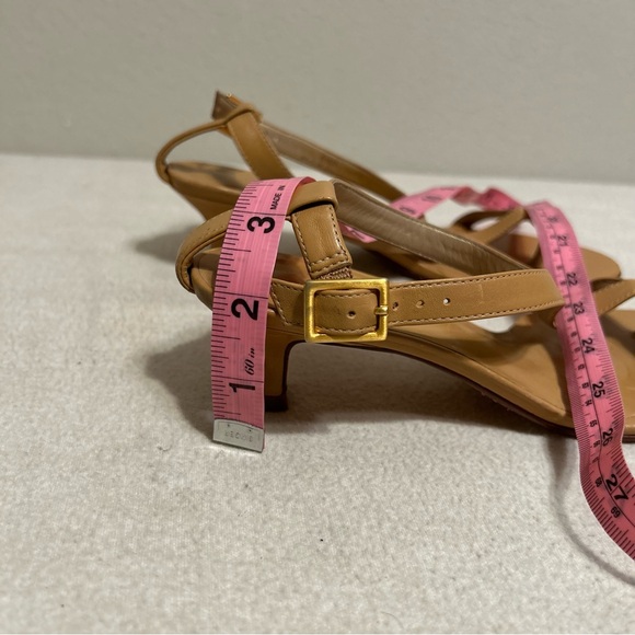 Talbots Strap Kitten Heel Sandals leather tan size 6.5B - Picture 8 of 8